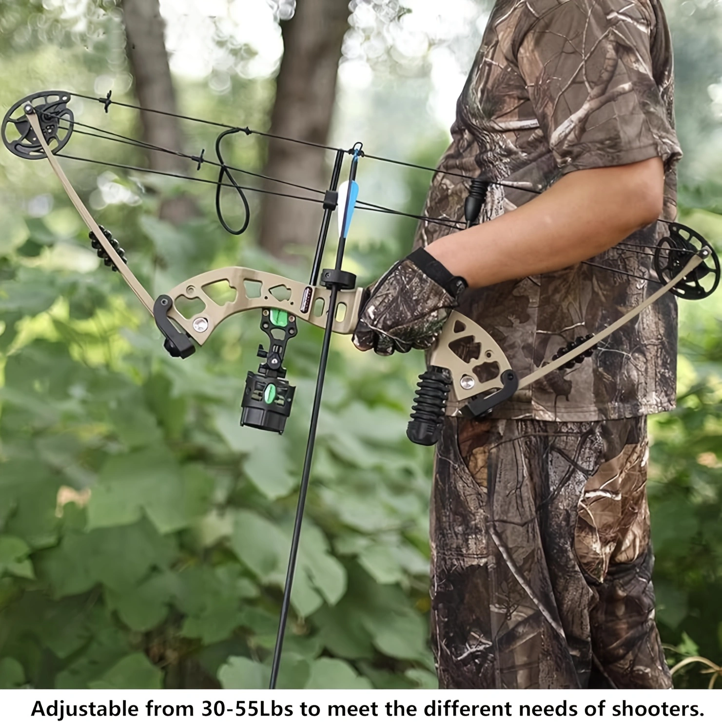 Archery Bowfishing Compound Bow Kit With Bowfishing Reel, Left/Right Hand Compound Bow For Adult, Fishing